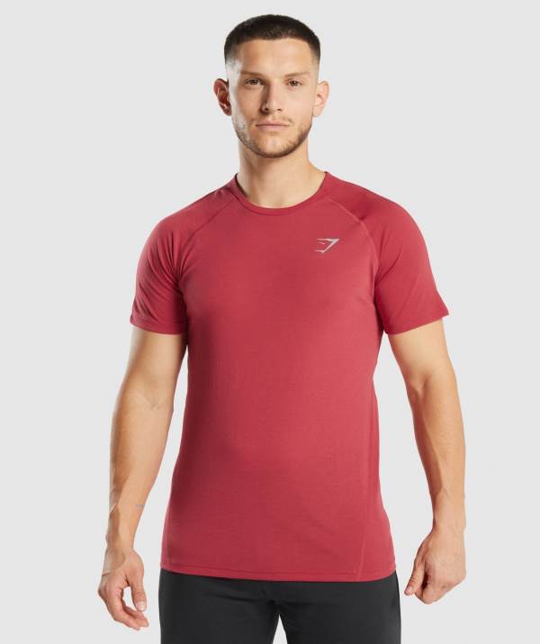 Panske Tricka Gymshark Hyper Power Červené | SP2586017